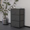 Flash Furniture Black/Gray 3 Drawer Storage Dresser Organizer WX-5L20-X-BK-GR-GG